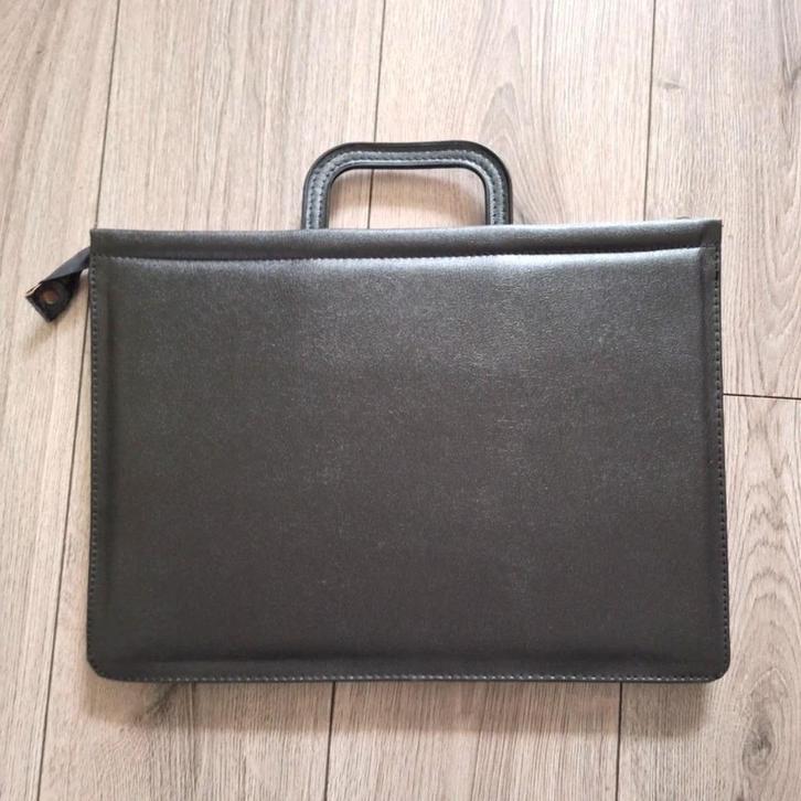 leren aktetas / documententas – nieuw – 30 x 40 cm, Sieraden, Tassen en Uiterlijk, Tassen | Schoudertassen, Nieuw, Zwart, Leer