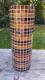 vaas van glas-mozaïek, mooi geel/bruine kleuren, Ophalen, Overige kleuren, Minder dan 50 cm, Glas