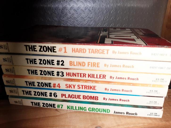 The Zone Boekenreeks #1-4, #6, #7 - James Rouch, Boeken, Avontuur en Actie, Zo goed als nieuw, Ophalen of Verzenden