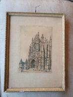 Aquarel Kathedraal Beauvais Francis Barday inkt en aquarel, Antiek en Kunst, Kunst | Schilderijen | Klassiek, Ophalen