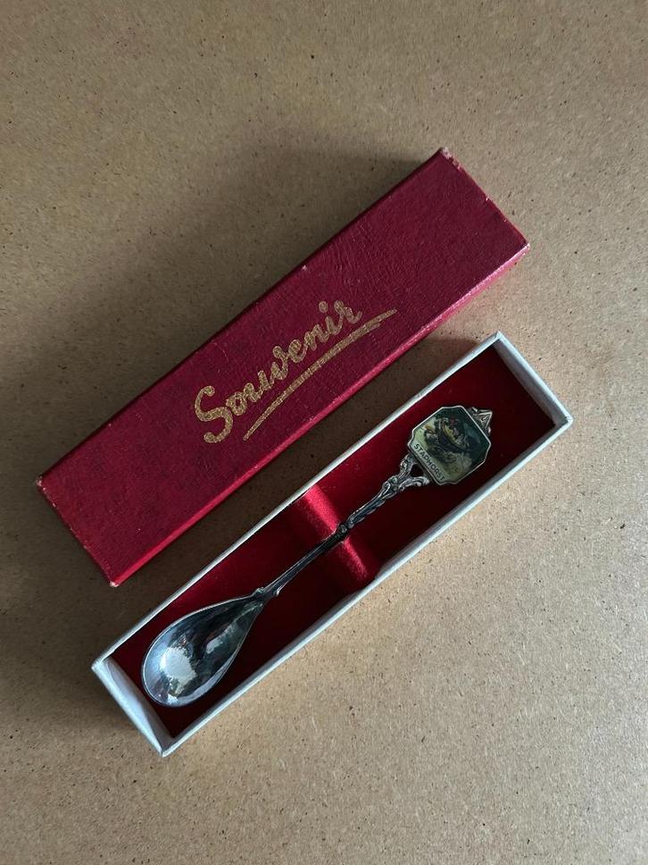 Verzilverd theelepels souvenier Staphorst, Antiek en Kunst, Antiek | Bestek, Ophalen