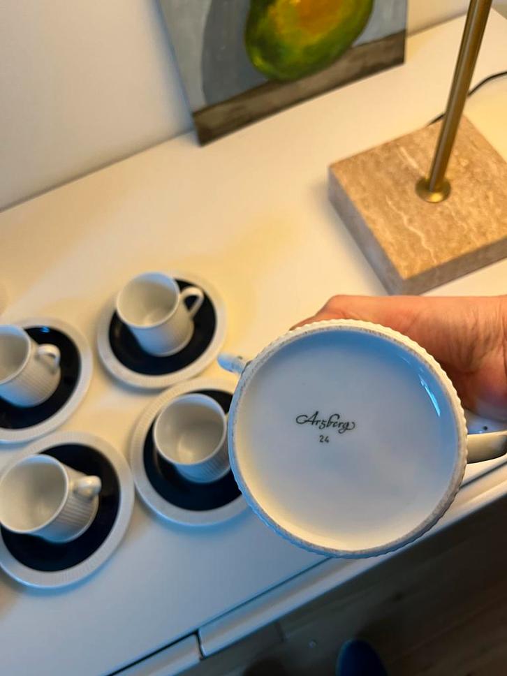 Arzberg mokka-set, 1960, 9-delig + extra schoteltjes, Antiek en Kunst, Antiek | Servies compleet, Ophalen of Verzenden