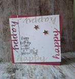 kaart Stampin' Up! happy birthday tekst, Ophalen of Verzenden, Nieuw, Overige thema's