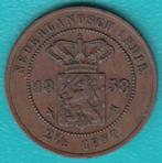Nederlands-Indië 2½ cent 1858 Willem III in munthouder, Postzegels en Munten, Munten | Nederland, Overige waardes, Ophalen of Verzenden