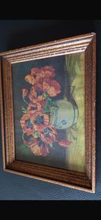 Schilderij met bloemen in vaas, Antiek en Kunst, Kunst | Schilderijen | Klassiek, Ophalen