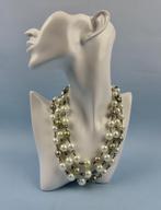 Chanel - faux parelketting + rijnsteen - gemerkt ca 1930, Ophalen of Verzenden, Overige materialen, Ketting, Met edelsteen