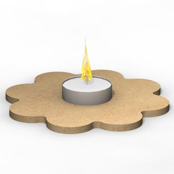 Gomille MDF waxinelichthouder bloem Ø 13,7 cm dikte 5 mm beschikbaar voor biedingen