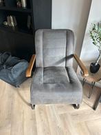 Antraciet fauteuil, Ophalen, Zo goed als nieuw, 75 tot 100 cm, 50 tot 75 cm