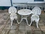 Aluminium tuin setje, Gebruikt, Bijzettafel, Aluminium, Tuinset