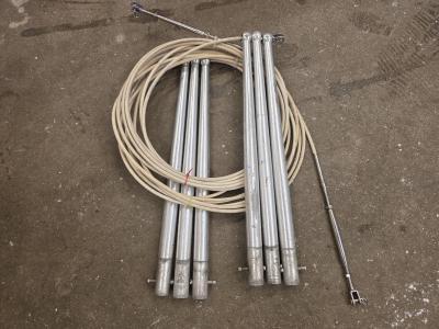 Set aluminium scepters (6x) met draad, Watersport en Boten, Bootonderdelen, Gebruikt