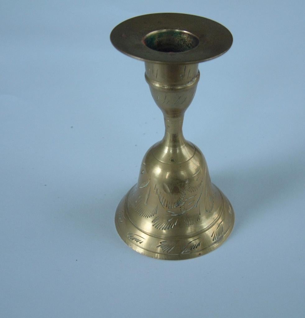 kandelaar en tafelbel brons of koper, Antiek en Kunst, Antiek | Koper en Brons, Ophalen of Verzenden