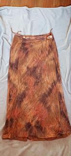 Mooie soepelvallende gevoerde overslag rok in warme kleuren,, Kleding | Dames, Rokken, Bernd berger, Maat 42/44 (L), Ophalen of Verzenden