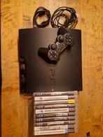 PS3 Slim met 10 games en controller, Spelcomputers en Games, Spelcomputers | Sony PlayStation 3, Ophalen of Verzenden, Met 1 controller
