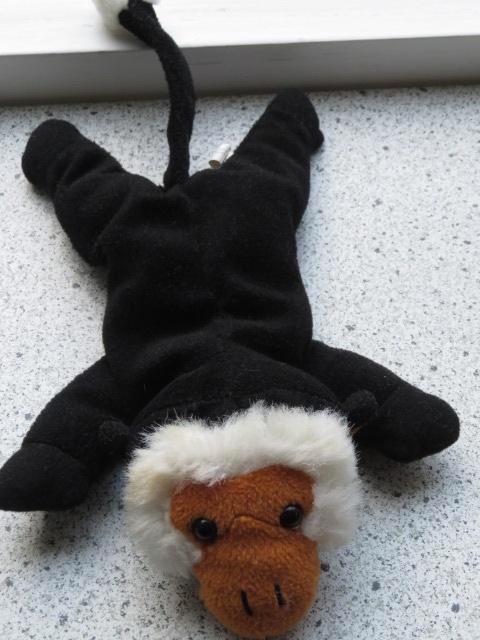 Aap merk Edison Super de Boer Happy Tails zwart, Kinderen en Baby's, Speelgoed | Knuffels en Pluche, Zo goed als nieuw, Overige typen