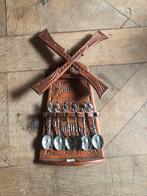 Antiek Fries kerfsnede Molen Rembrand tin lepel rekje, Antiek en Kunst, Ophalen of Verzenden