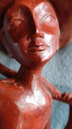 Vintage Indisch beeld van hardhout - 35cm hoog, Ophalen of Verzenden