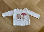 Z.g.a.n. Witte longsleeve / shirt met print, H&M, maat 68, Kinderen en Baby's, Babykleding | Maat 68, Meisje, Shirtje of Longsleeve