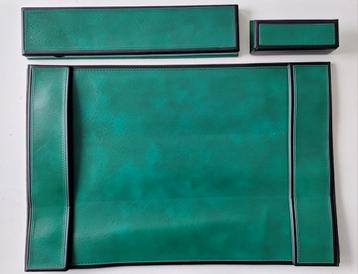 Laufer bureauset onderlegger onderblad groen vintage beschikbaar voor biedingen