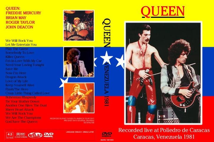 Queen live in Caracas, venezuela 1981, Cd's en Dvd's, Dvd's | Muziek en Concerten, Muziek en Concerten, Alle leeftijden, Verzenden