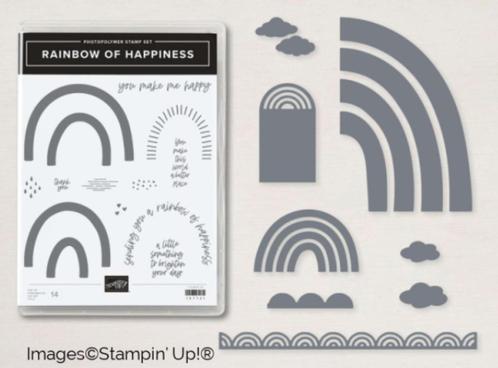 Stampin' Up! bundel Rainbow of Happiness, Hobby en Vrije tijd, Kaarten | Zelf maken, Zo goed als nieuw, Overige typen, Natuur
