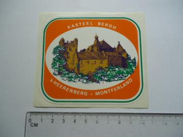 sticker oud Heerenberg Montferland Kasteel Bergh slot retro beschikbaar voor biedingen