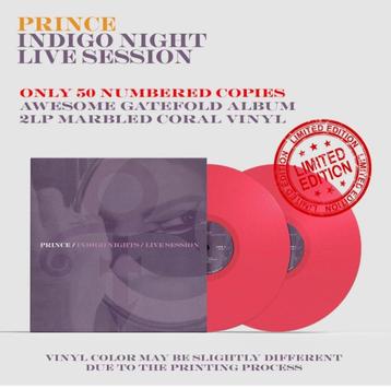 Prince - Indigo Nights 2LP (Colored Edition) CORAL OR WHITE beschikbaar voor biedingen