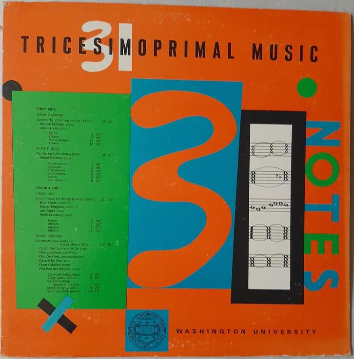 Tricesimoprimal Music, Cd's en Dvd's, Vinyl | Klassiek, Zo goed als nieuw, Modernisme tot heden, Kamermuziek, 12 inch, Ophalen of Verzenden