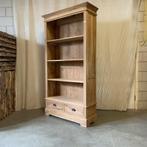 Boekenkast - 4 planken - 2 lades - massief teak - TTM Wonen, Www.ttmwonen.nl, Teakhout, Nieuw, Landelijk