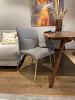 Boot stoel met Stalen frame in Taupe, Ophalen, Nieuw, Stof, Eén