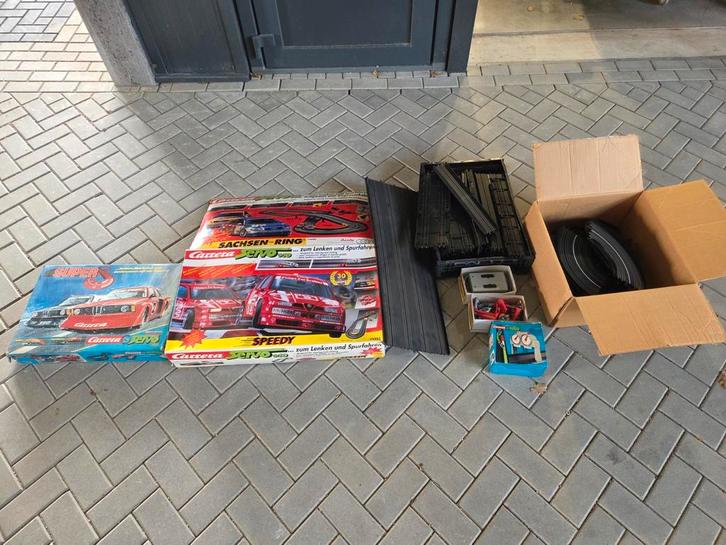 Hele grote set Carrera Servo racebanen, Kinderen en Baby's, Speelgoed | Racebanen, Zo goed als nieuw, Elektrisch, Overige merken