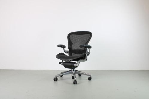 Herman Miller Aeron bureaustoelen, aluminium, type B, Huis en Inrichting, Bureaustoelen, Gebruikt, Bureaustoel, Grijs, Ergonomisch