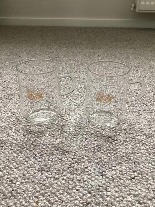 2 Pickwick - theeglazen - theeglas - glas -, Huis en Inrichting, Keuken | Servies, Zo goed als nieuw, Glas of Glazen, Overige stijlen