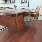 A.A.Patijn midcentury desk with original chair, Ophalen, Gebruikt, Bureau