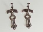 Zilveren art deco jaren 50 draai oorbellen, Mexico, Sieraden, Tassen en Uiterlijk, Oorbellen, Ophalen, Hangers, Zo goed als nieuw