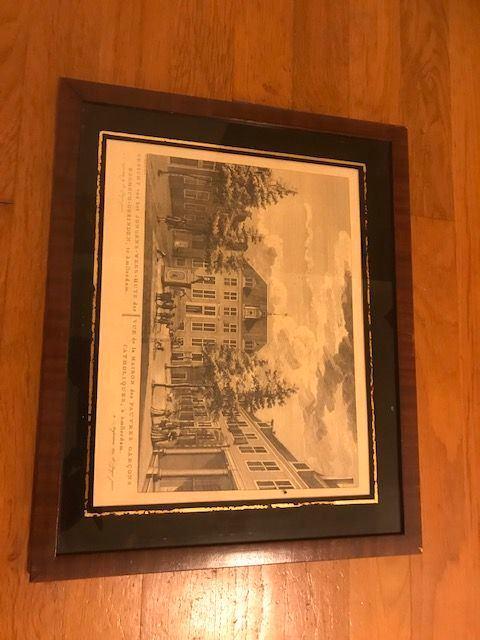 antiek schilderij burgerweeshuis prent Amsterdam oude, Antiek en Kunst, Kunst | Schilderijen | Klassiek, Ophalen of Verzenden