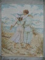 Borduurwerk "Paartje aan het strand" GERESERVEERD., Ophalen of Verzenden, Gebruikt, Handborduren, Onderdeel of Toebehoren
