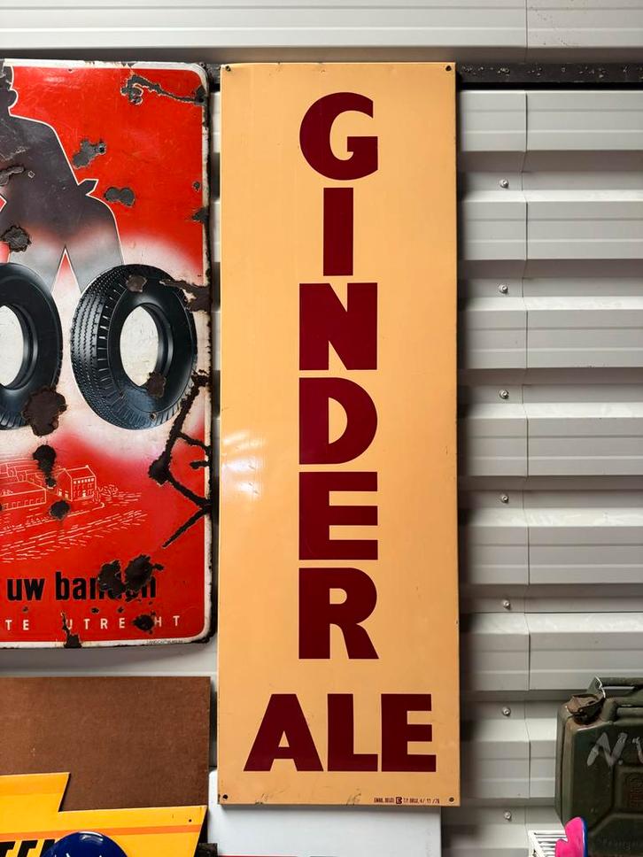 Vintage Ginder Ale Reclamebord, Verzamelen, Merken en Reclamevoorwerpen, Ophalen
