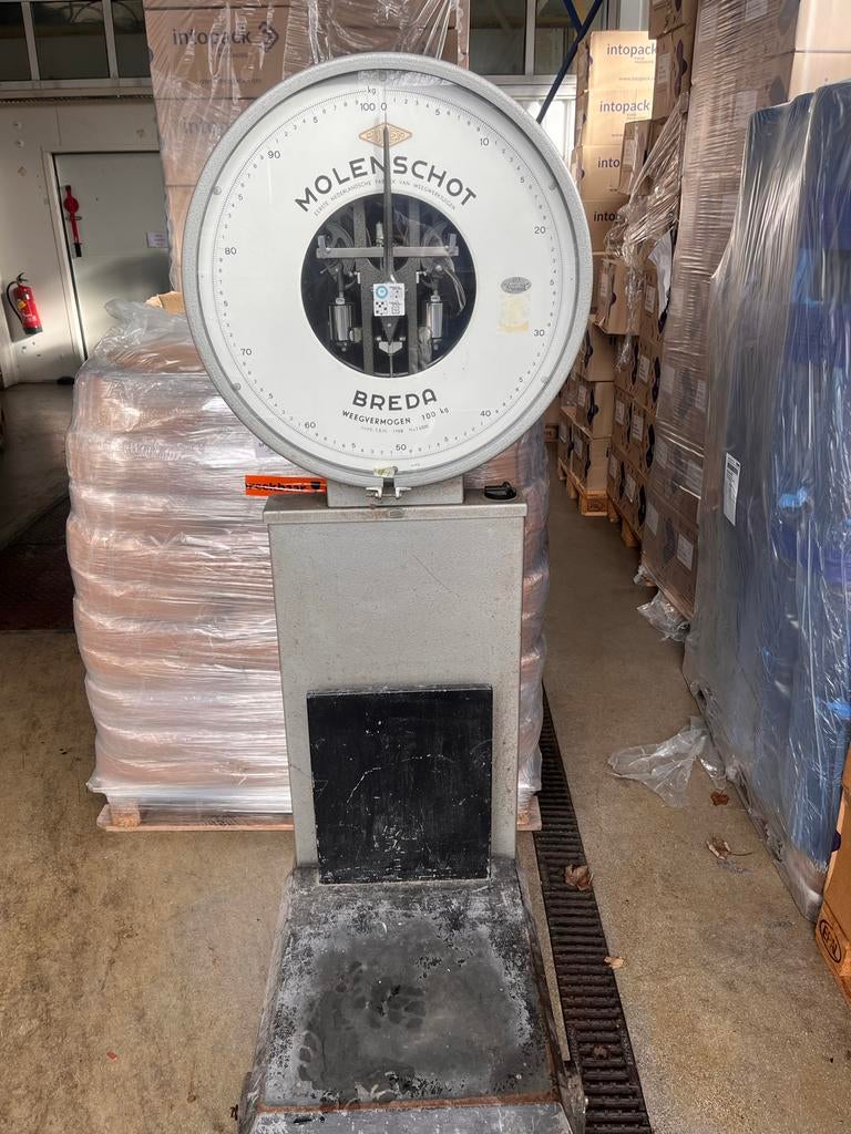 Vintage Molenschot Breda Weegschaal 100kg, Ophalen