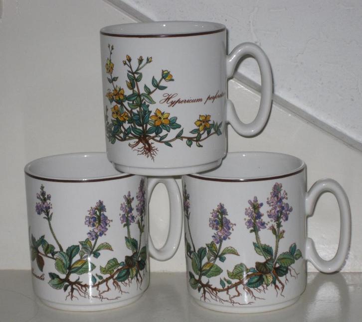 Villeroy & Boch Botanica Bekers Douwe Egberts 3x, Antiek en Kunst, Antiek | Servies los, Ophalen