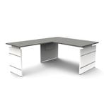 Hoekbureau Office desk 160cm grijs hoogte verstelbaar, Verzenden, Bureau, Aylvalan 5 Bakkeveen, Meubelen-Online.nl