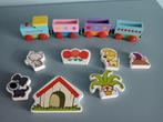 houten Woezel en Pip met trein past op treinbaan van ikea, Kinderen en Baby's, Speelgoed | Houten speelgoed, Overige typen, Gebruikt
