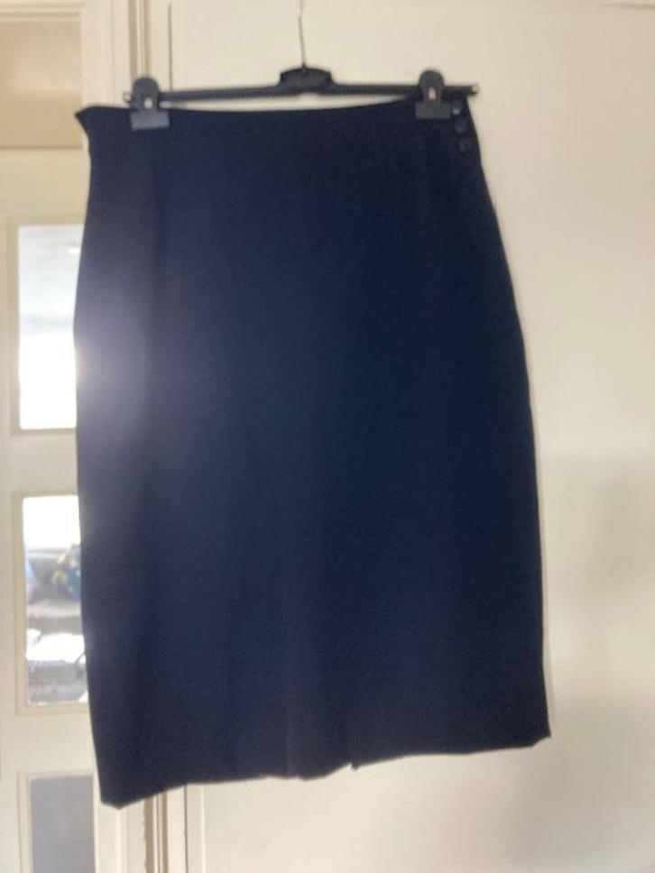 Pauw tijdloze kokerrok donkerblauw, maat 6 42-44 Zgan., Kleding | Dames, Rokken, Zo goed als nieuw, Maat 42/44 (L), Blauw, Onder de knie
