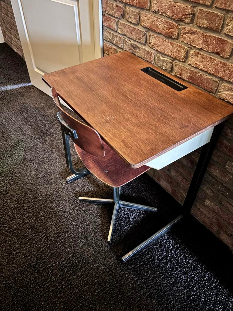 Nostalgisch Kinderbureau met Stoel, Huis en Inrichting, Bureaus, Gebruikt, Ophalen