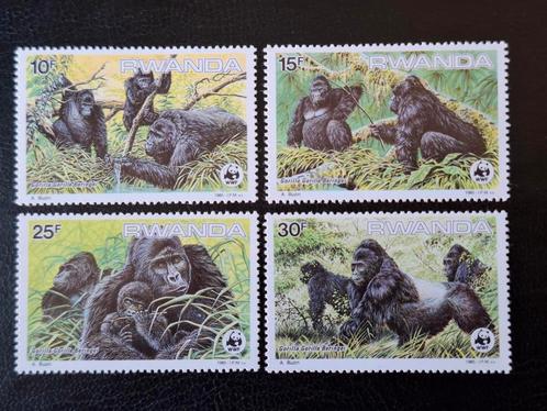 Rwanda 1985 WWF Gorillas, Postzegels en Munten, Postzegels | Afrika, Postfris, Overige landen, Ophalen of Verzenden