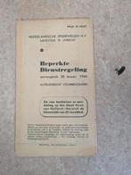 NS -  Beperkte dienstregeling 28 jan. 1946, Boek of Tijdschrift, Ophalen of Verzenden, Trein, Zo goed als nieuw