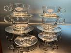 Pickwick 2x theeset van glas, Huis en Inrichting, Keuken | Servies, Ophalen of Verzenden, Effen, Kop(pen) en/of Schotel(s), Glas