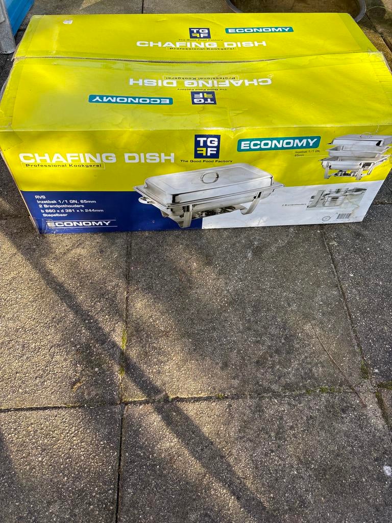 Nieuwe Chafing Dish - buffet warmhoudbak - Prof. Kookgerei, Ophalen, Gebruikt