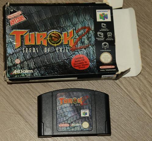 Turok 2 seeds of evil voor nintendo 64, Spelcomputers en Games, Games | Nintendo 64, Gebruikt, Shooter, 1 speler, Ophalen of Verzenden