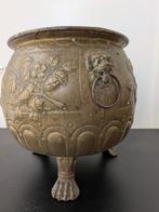 Ketel messing driepoot haardemmer, Antiek en Kunst, Ophalen