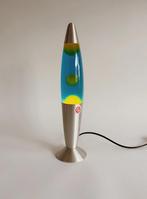 RETRO LAVALAMP | BLAUW/GEEL, -, -, Ophalen of Verzenden, Glas